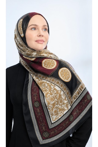 İPEKAL Soft Pamuk Şal-75 X 190 -06574 Siyah-Gold