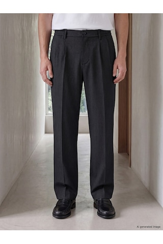 Lcw Vision Siyah Regular Fit Erkek Pileli Pantolon