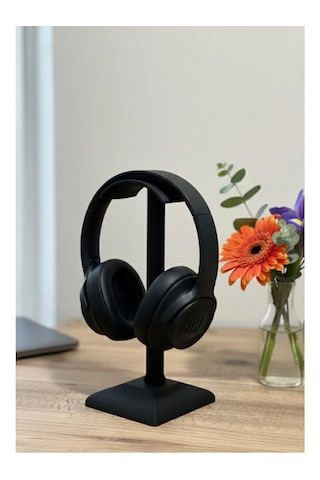 Dekoratif Gamer Kulaklık Standı - Kulaklık Tutucu - Siyah - 24 Cm