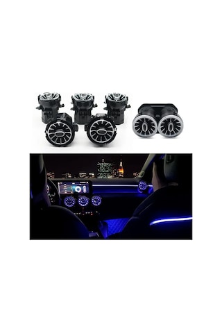 Autogp Mercedes W177 Airwent Havalandırma Menfez Seti Ledli Ambiyans 2018+ 64 Renk Ön Arka Agp-er-aw-11813 Çok Renkli