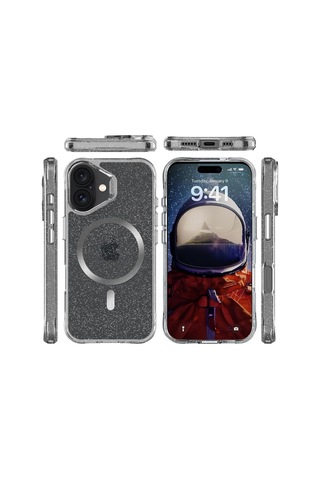 Bix Apple Uyumlu iPhone 16 Magsafe Simli Kılıf Shock Pocket Darbe Emici Teknolojili Çizilmeye Dayanıklı