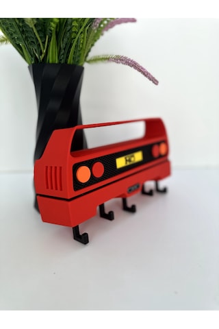 3d Baskı Anahtarlık Askısı F40 Model Kırmızı - Siyah