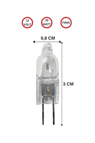 10 Adet Ledvance 12volt 20w Sarı Işık G4 Duylu Fırın Ampulü