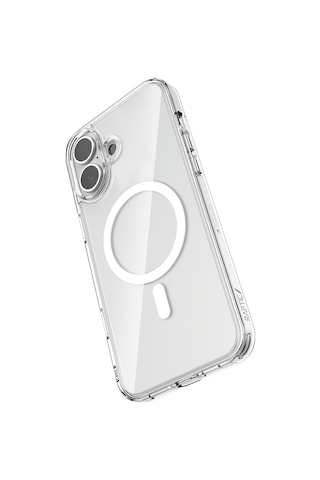 Apple Uyumlu iPhone 16 Plus Kılıf Magsafe Şarj Özellikli Raptic Crystal Magsafe Serisi Şeffaf Kapak