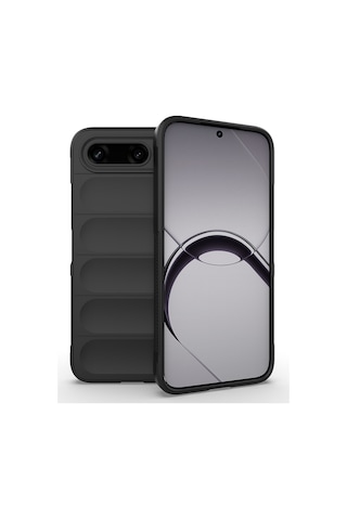 Tecno Spark 50 5g Kılıf Kamera Korumalı Esnek Silikon Parmak Şeritli Ata Pro Tech Siyah