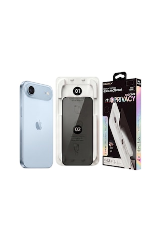 Fulltech Magicbox iPhone Uyumlu Air Premium Tempered Glass Aparatlı Ekran Koruyucu - Privacy