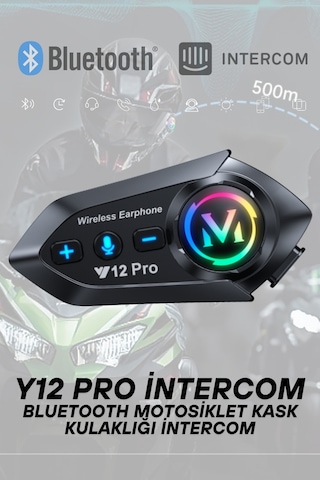 Wearfitpro Y12 Pro İntercom Bluetooth Motosiklet Kask Kulaklığı İntercom Kulaklık