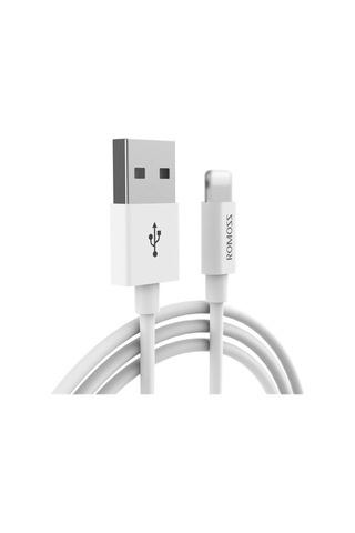 Honmex Romoss Beyaz 1m Lightning Şarj Kablosu - Usb-a Bağlantı, Tpe Malzeme, 2.4a Hızlı Şarj