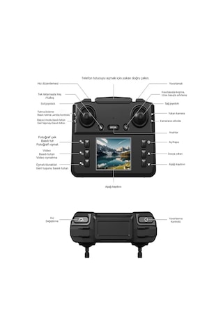 D9 Akıllı Kameralı Drone 50x Zoom Fırçasız Motor Optik Akış Led Işıklı