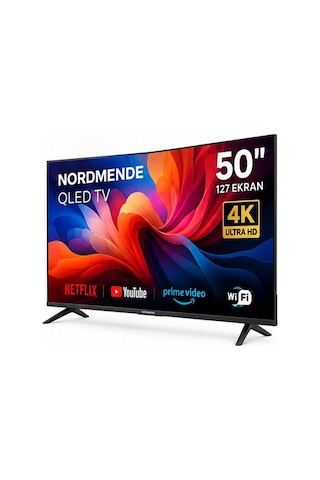 Nordmende Q50NM1105 Frameless 4K Ultra HD 50" 127 Ekran Uydu Alıcılı Android QLED TV