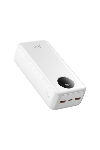 Juo MT03278 30000 Mah 22.5 W Dijital Led Ekranlı Taşınabilir Hızlı Şarj Cihazı Powerbank Beyaz