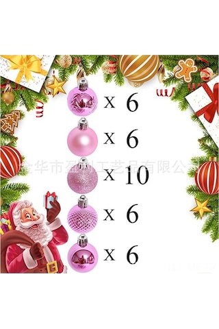 Novahub Şık Ve Dayanıklı 4cm34 Noel Topu Seti, Yeşil Ağaç Süsleri, Ev Dekorasyonu İçin Mükemmel