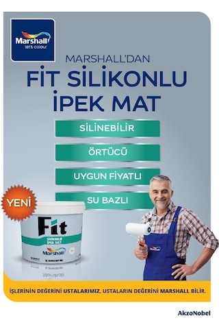 Marshall Fit Silikonlu Ipek Mat Iç Cephe Boyası3,5 Kg