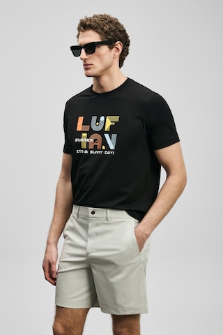 Lufian Sunny Modern Grafik T- Shirt Siyah Siyah 111020291100100