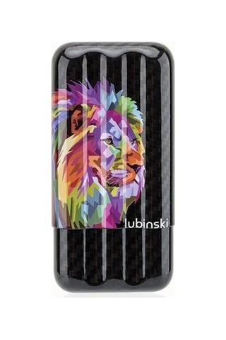 Lubinski Dijital Lion Carbonfiber Puro Kılıfı Siyah 3lü 60ring