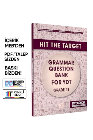 2027 Ydt Mebi İngilizce 11.sınıf Grammar Question Bank Dilbilgisi Soru Bankası Baskı Ücreti