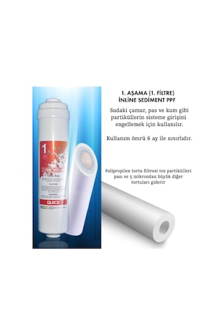 Kapalı Kasa 12 Inç Su Arıtma Cihazı Filtresi Inline 6 Aylık Yeni Sistem Filtre Seti