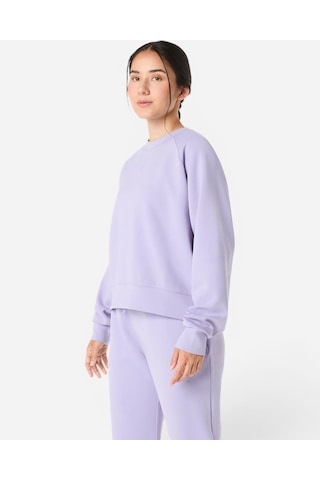 Asics Nagıno Refıned Texture Sweat Top Kadın Mor Sweatshirt 2032d370-500