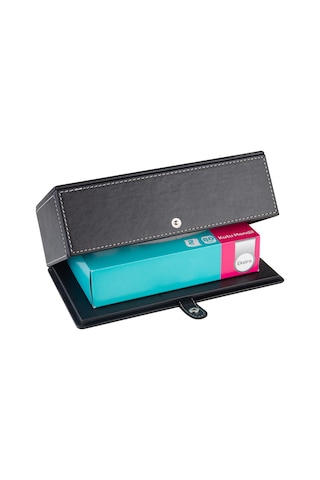 2k Suni Deri Peçetelik Mendil Kutusu 13 24 6 Cm. Siyah Siyah