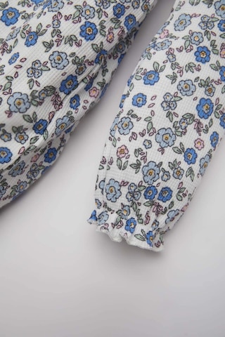 DeFacto Kız Bebek Çiçekli Uzun Kollu Waffle Elbise D9387A525SPER233 Ekru