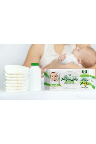 Freshmaker Islak Havlu Zeytinyağlı Sensitive Kapaklı 2160 Yaprak 24'lü Set