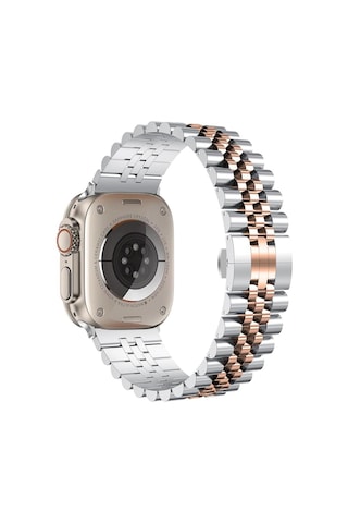 Apple Watch Seri 2 3 4 5 6 7 8 Se Ultra Uyumlu 38 40 41 Mm Uyumlu Paslanmaz Çelik Rolex Saat Kordonu