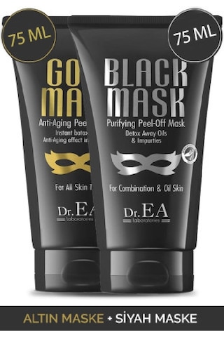 Dr.Ea Soyulabilir Altın Maske & Siyah Maske Seti 2 x 75 ML