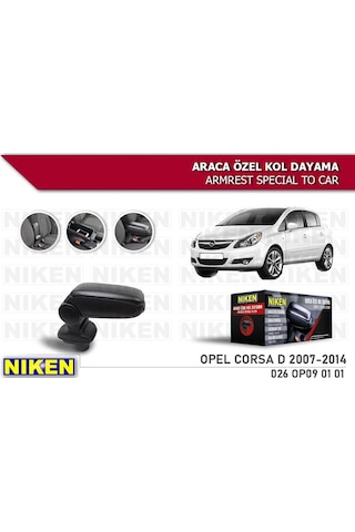 Opel Corsa D 2007-2014 Araca Özel Kol Dayama Siyah (546832474)