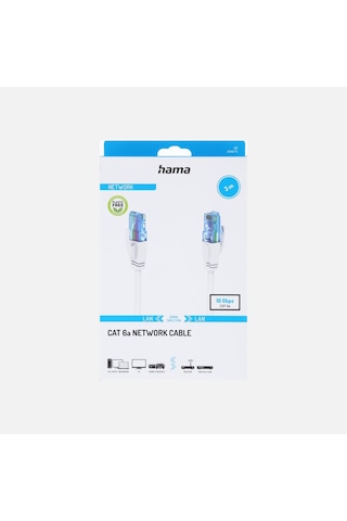 Hama Hm.200675 Cat 6a U/utp 3m Rj45 Ağ Kablosu Beyaz 6'li Avantaj Paketi Mıchu