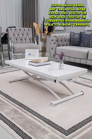Juppo Üst Tabla Mdf Beyaz Oval Köşe Alt Beyaz Dışa Kıvrım