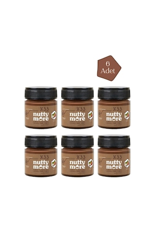Nutty More %33 Fındık Parçacıklı Kakaolu Fındık Ezmesi 200 Gr X 6 Adet