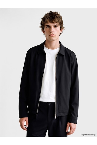 Lcw Vision Siyah Loose Fit Erkek Ceket