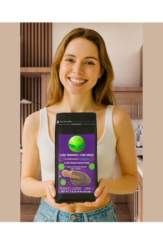 Trend Food Chia Tohumu 250 G Yüksek Lif & Omega 3 İçerikli %100 Bitkisel Süper Gıda Vegan Gluten Free