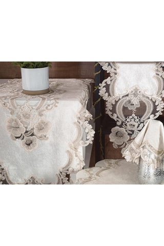 Daisy Lovel Kadife Salon Takımı 5 Parça