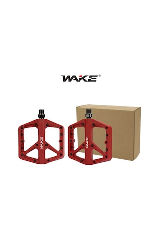 Wake Plastik Kırmızı Rulmanlı Vidalı Platform Pedal