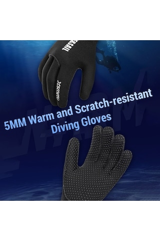 Pazly 5mm Isıtmalı Dalış Eldiveni - Uv Koruma, Kaydırmaz, Su Aktiviteleri Eldiveni