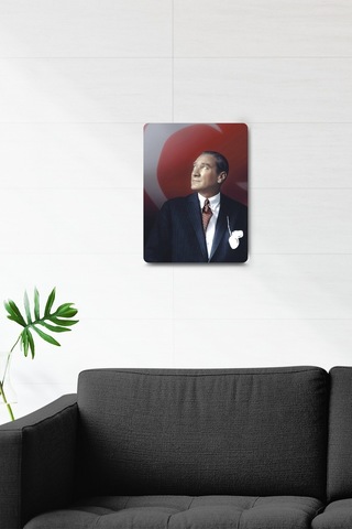 Decorita Mustafa Kemal Atatürk Ve Türk Bayrağı | Cam Tablo