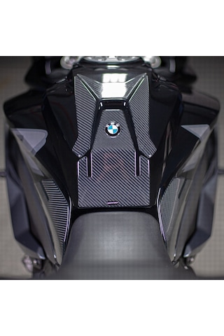 Grippatch - Bmw S1000xr 2023 Uyumlu Kaydırmaz 6d Karbon Tank Pad Seti Gc44-dk Karbon - Siyah