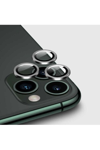 Apple Uyumlu iPhone 12 Pro Max Zore Cl-02 Kamera Lens Koruyucu Gümüş