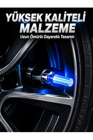 Mey İthalat 4 Adet Led Lastik Sibop Işığı Otomobil İçin Hareket Sensörlü