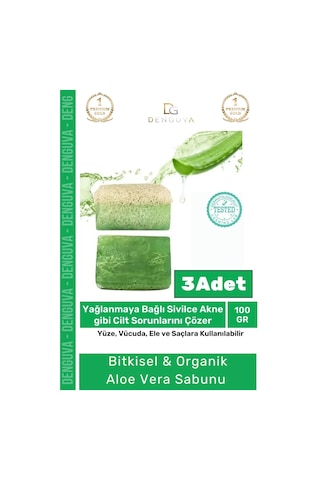 Özel %100 Doğal Koku Yüz Cilt Beyazlatıcı Organik Nemlendirici Kabak Lifli Aloe Vera Sabunu 3 Adet Karışık