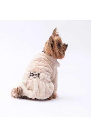 Pawstar Ekru Paris Küçük Irk Köpek Ceketi