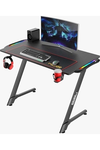 Twisted Minds Z Design TM-Z-1060-RGB Karbon Fiber RGB Oyuncu Masası Siyah