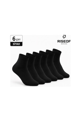 Rise Of Socks Pamuklu Çorap Siyah Renk 6 Lı 39-42 Beden