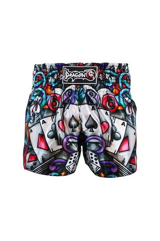 Dragondo Mt3042 Muay Thai Kick Boks Şortu Dijital Baskılı Şort Siyah