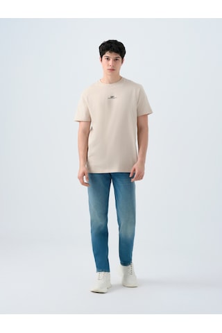 Erkek Regular Fit T-shirt Lf2038728 Kahverengi