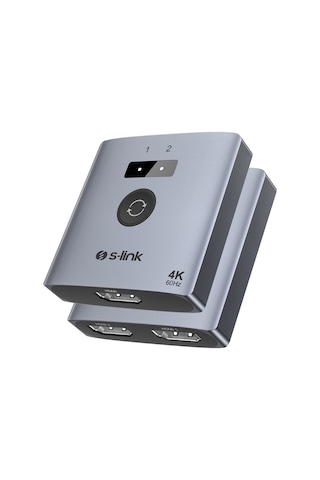 S-link Sl-lu602 2-port 4k 60hz Hdmı Çift Yönlü Bi-directional Akıllı Switch