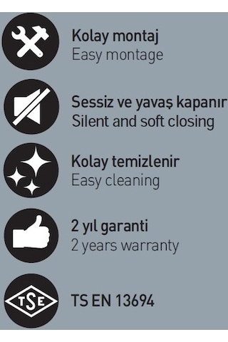 T - may Smart Soft Close Yavaş Kapanan Amortisörlü Klozet Kapağı