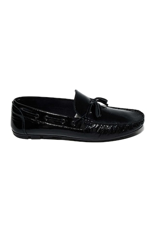 Bestello Fiyonklu Poli Taban Loafer028-2088-24y Erkek Ayakkabı Siyah Rugan