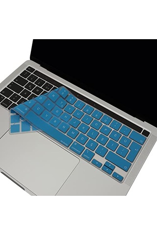 Macbook Pro Türkçe Q Klavye Koruyucu Eu Uk Iso Enter A2338 M1 M2 A2251 A2289 A2141 Uyumlu İnce Siyah Silikon Keyboard